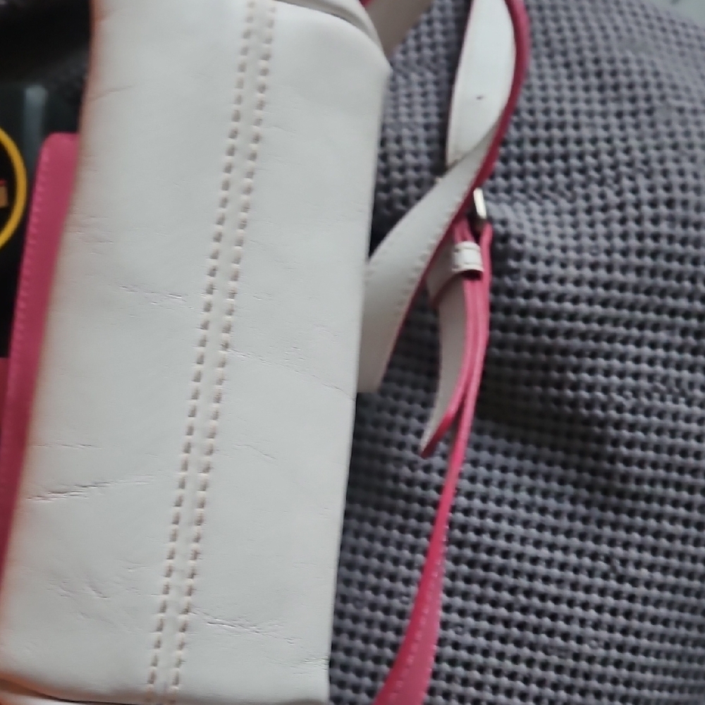 Dooney & Bourke White and Pink Crossbody Bag - Picture 12 of 13